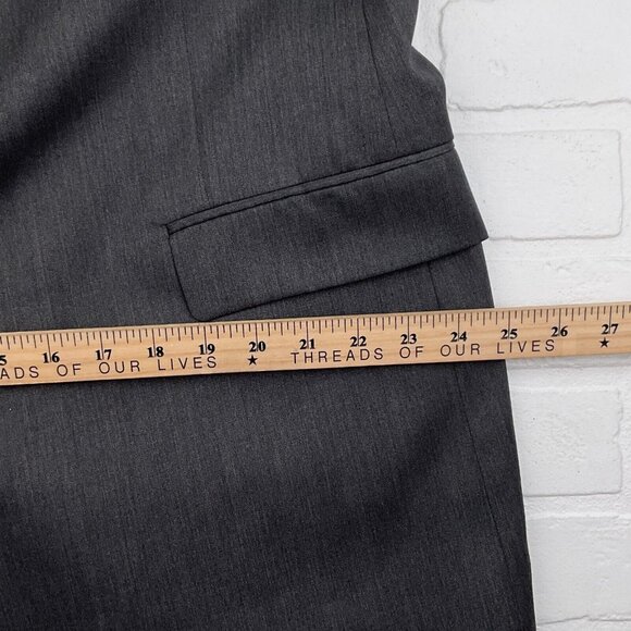 Hart Schaffner Marx Blazer Men 46 Gray Bespoke Gold Trumpeter Classic USA Jacket - Picture 12 of 16